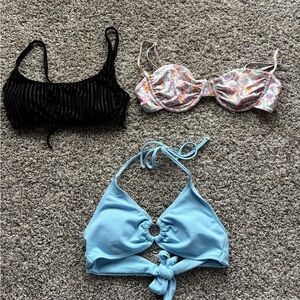 3 Bikini Tops Size L